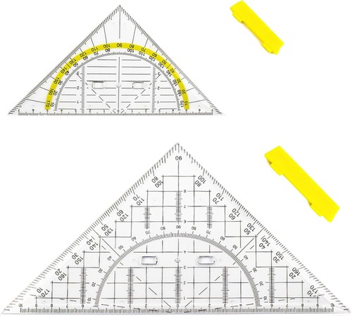 2er set geodreiecke - geodreiecke, mit
